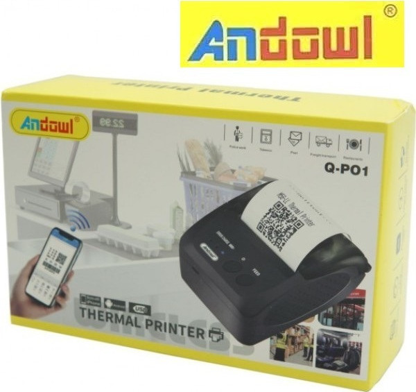 Andowl Q-P01 Θερμικός Εκτυπωτής Αποδείξεων Φορητός Bluetooth Q-P01 - Image 5