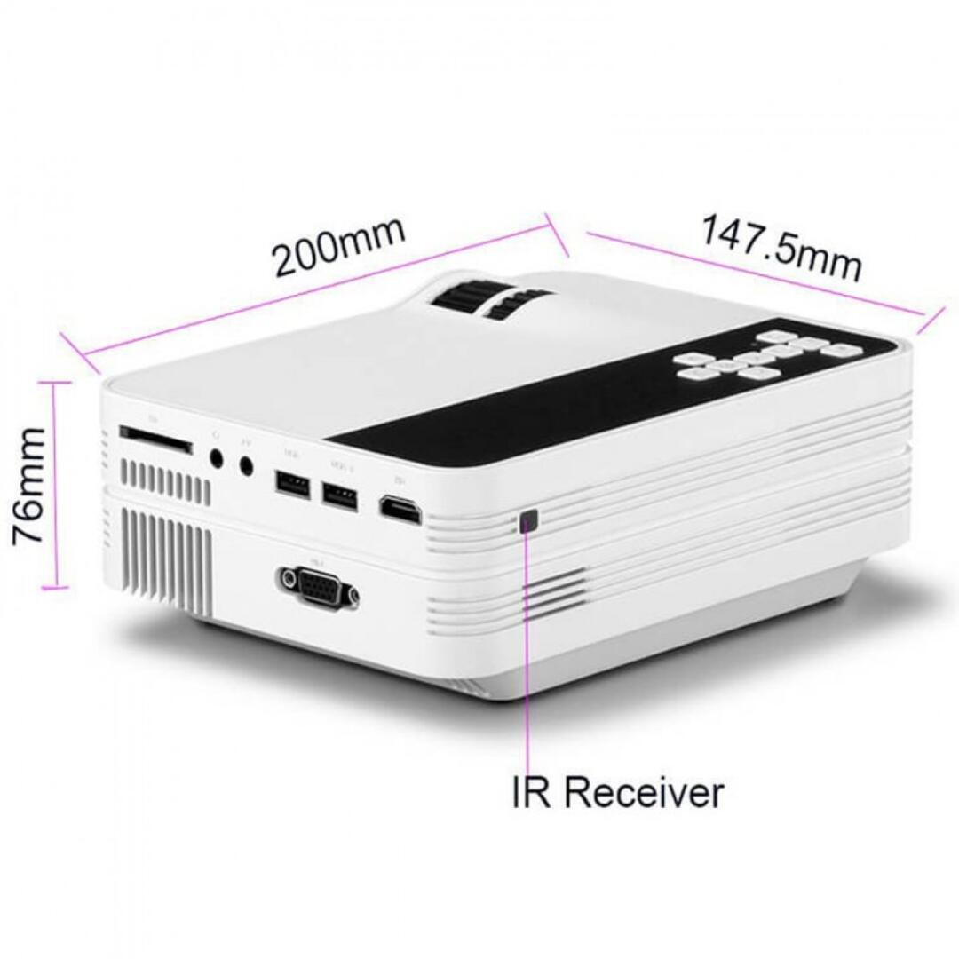 Andowl Mini Projector DLP Λάμπας LED με Ενσωματωμένα Ηχεία Λευκός - Image 4