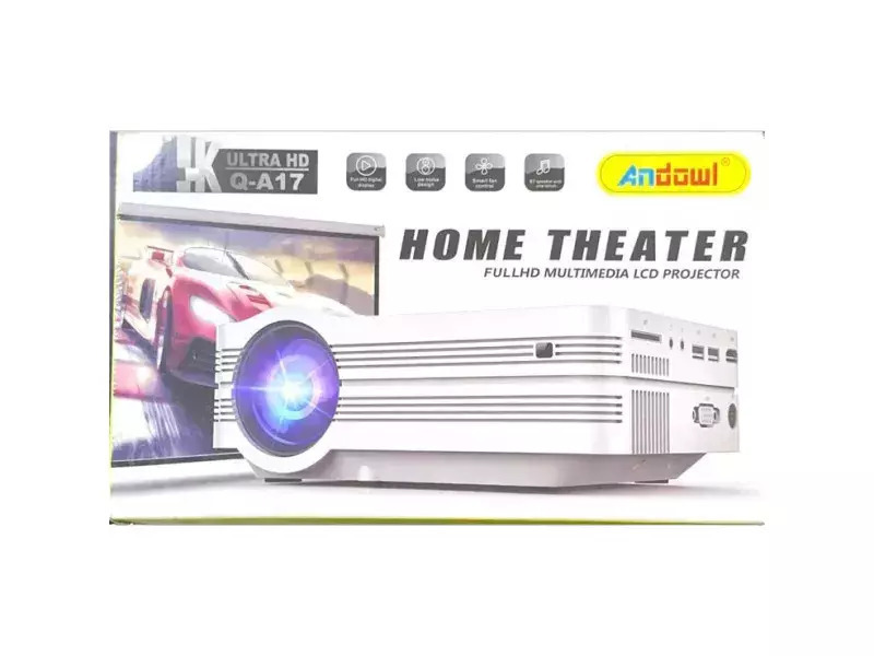 Andowl Mini Projector DLP Λάμπας LED με Ενσωματωμένα Ηχεία Λευκός - Image 2